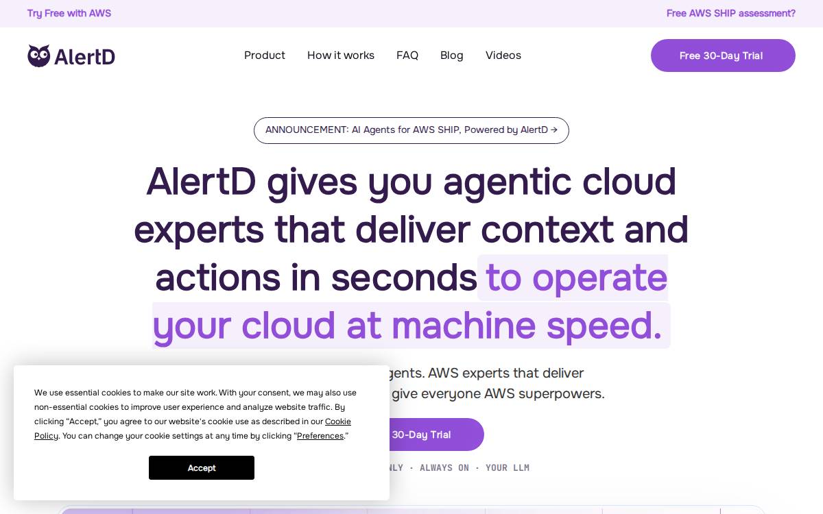 AlertD website preview