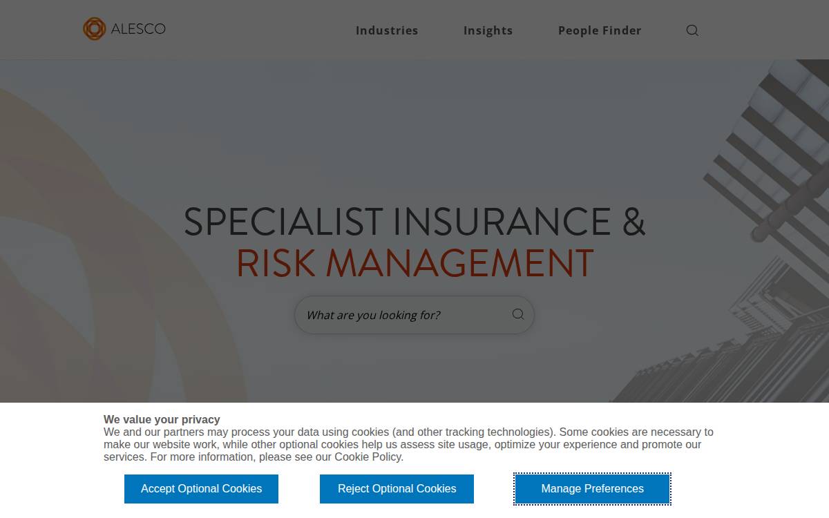 Alescorms website preview