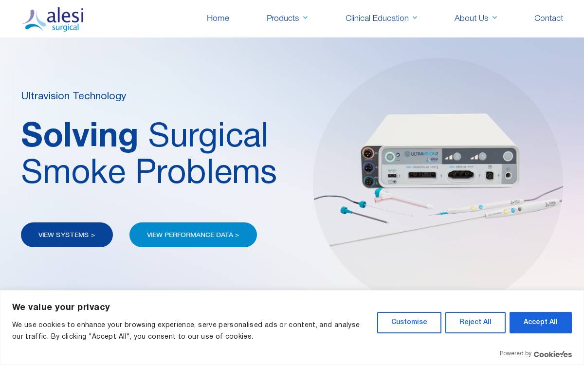 Alesi Surgical website preview