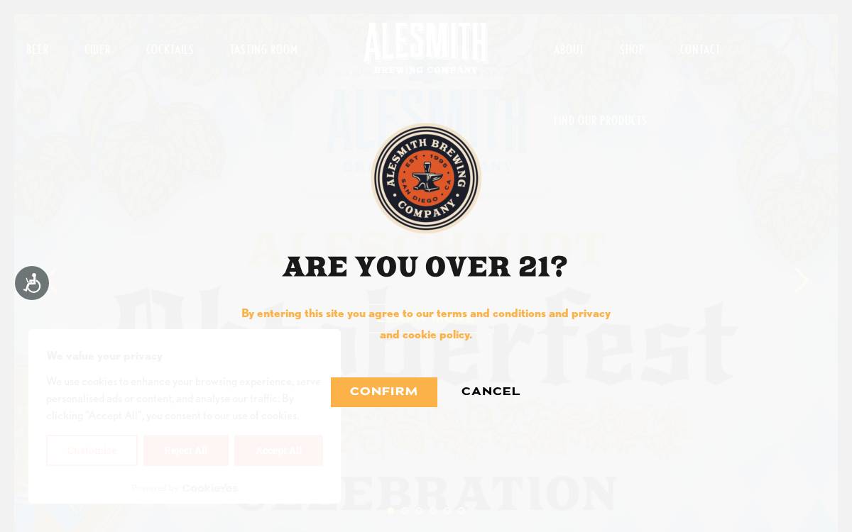 Alesmith website preview