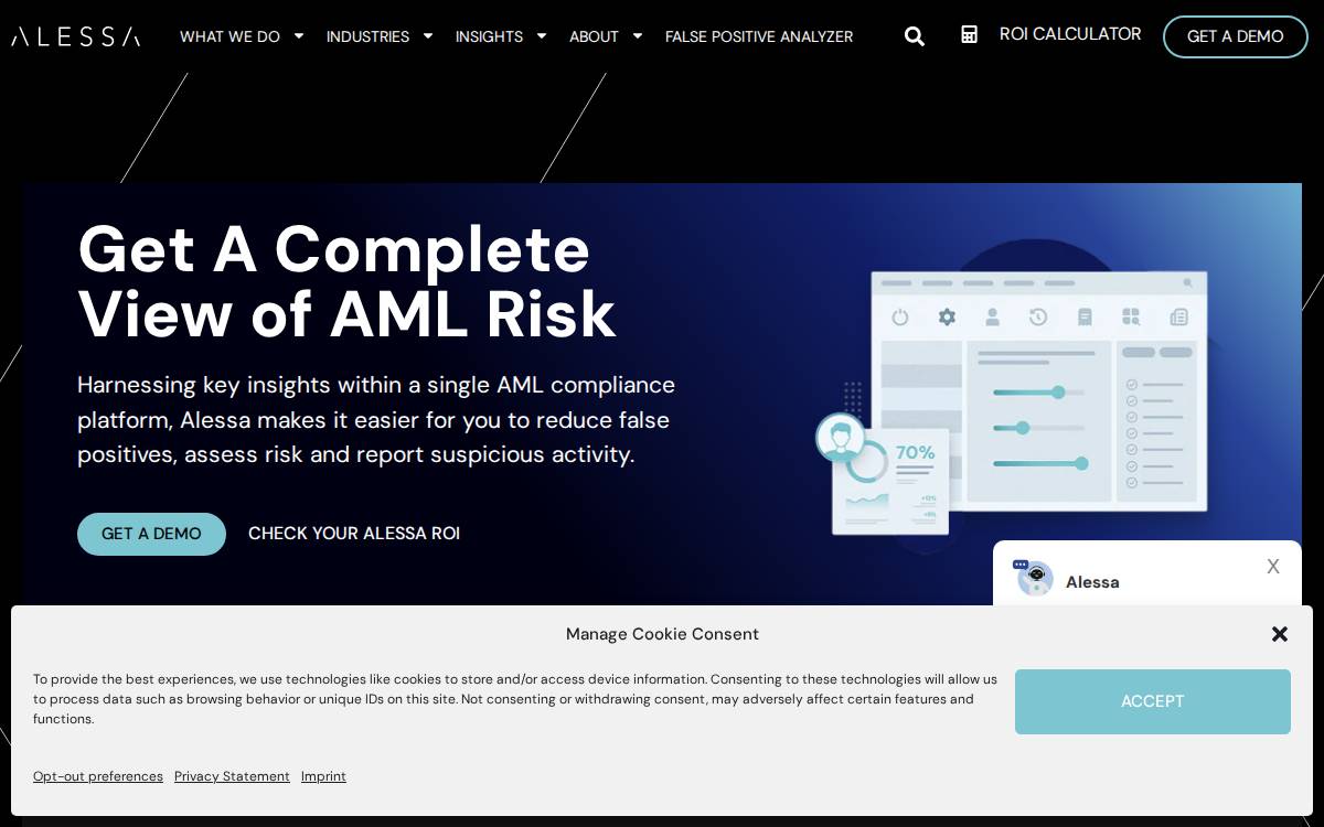 Alessa website preview