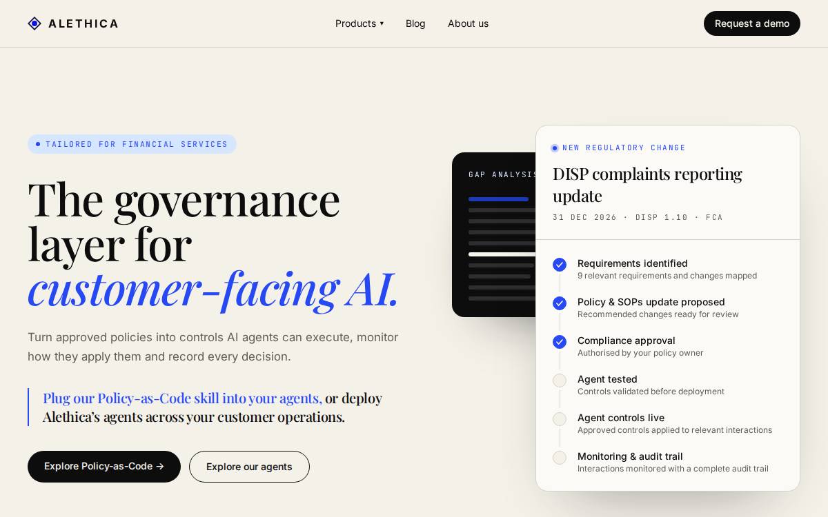 Alethica website preview