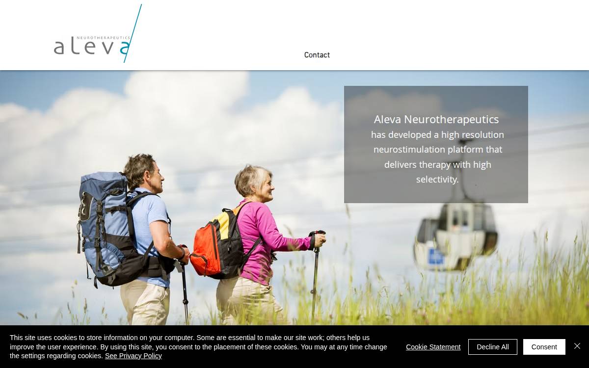 Aleva Neuro website preview