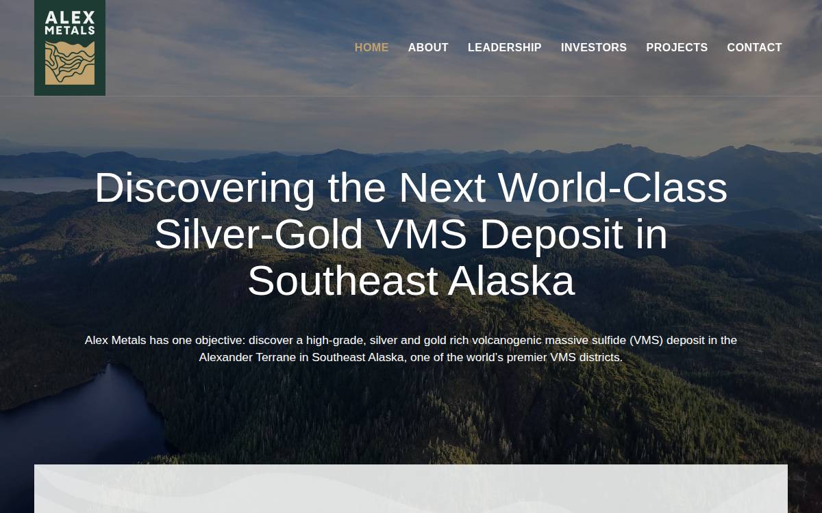 Alex Metals website preview