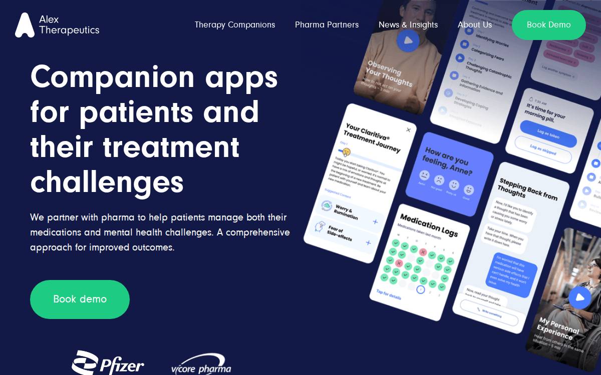 Alex Therapeutics website preview