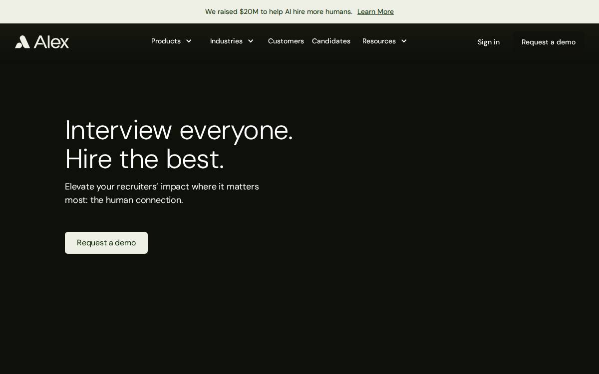 Alex website preview