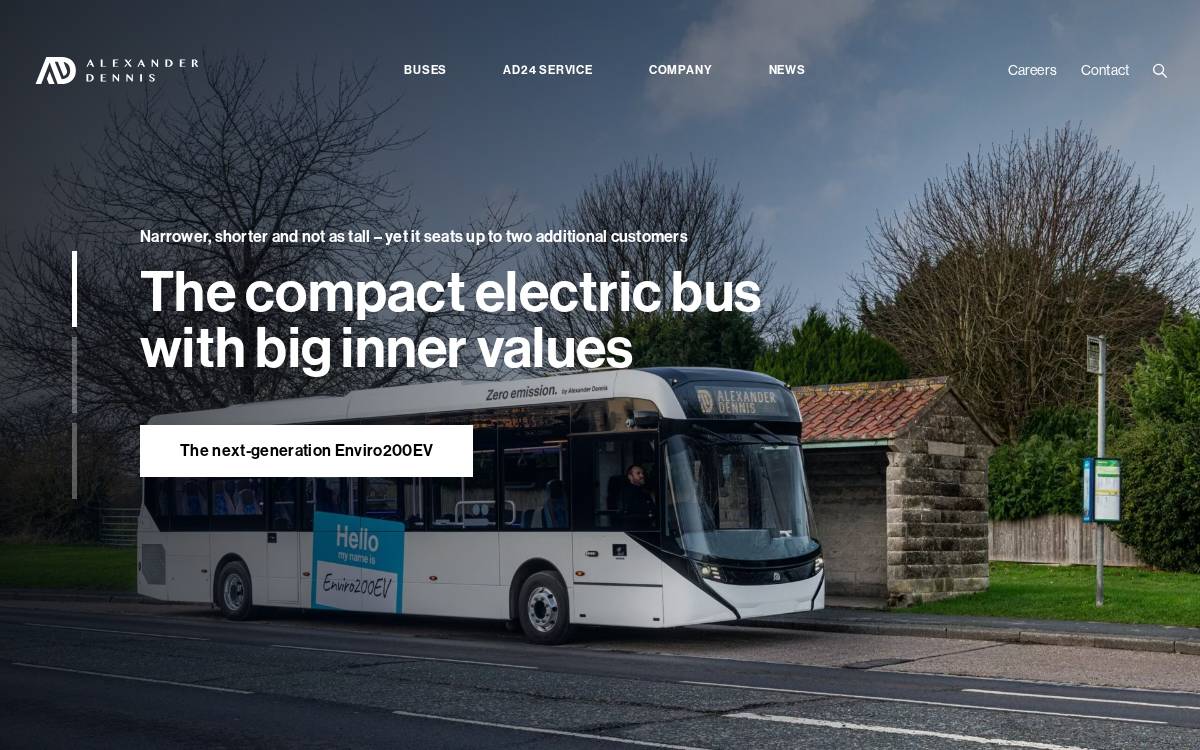 Alexander Dennis website preview