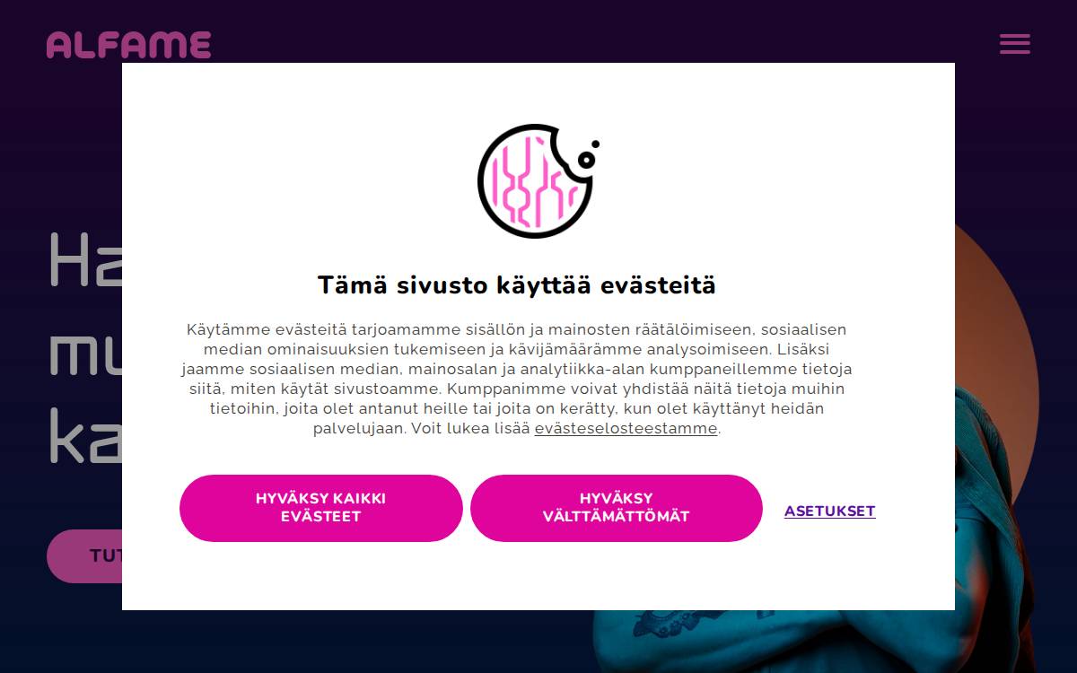 Alfame website preview