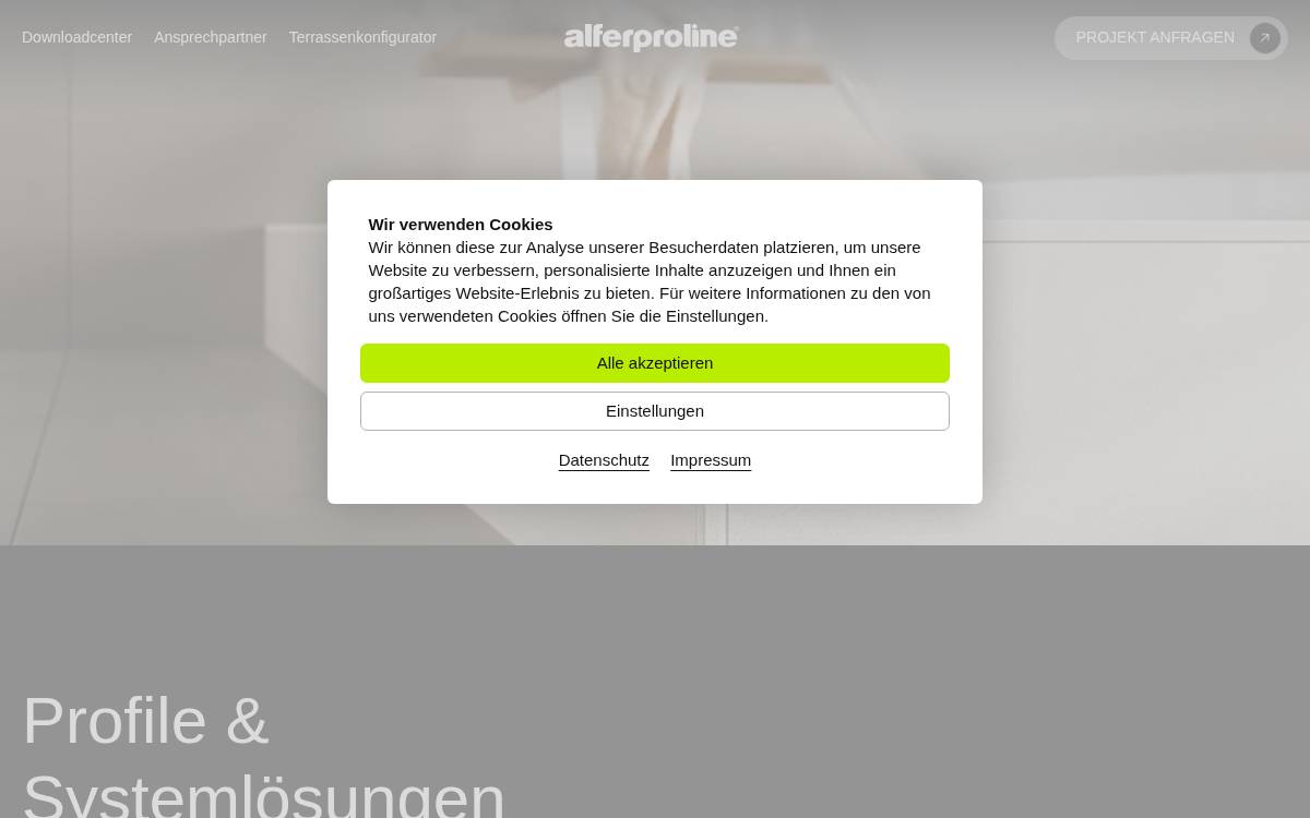 alferproline GmbH website preview