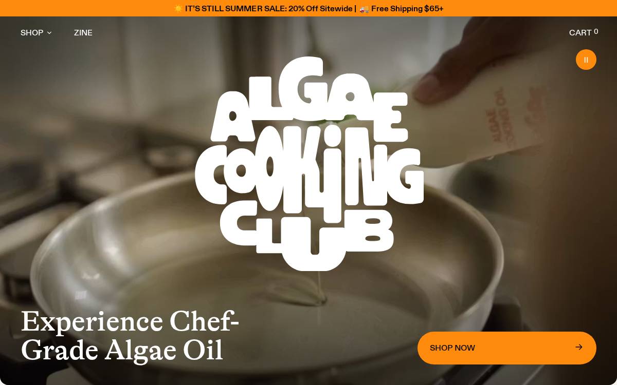 Algae Cooking Club website preview