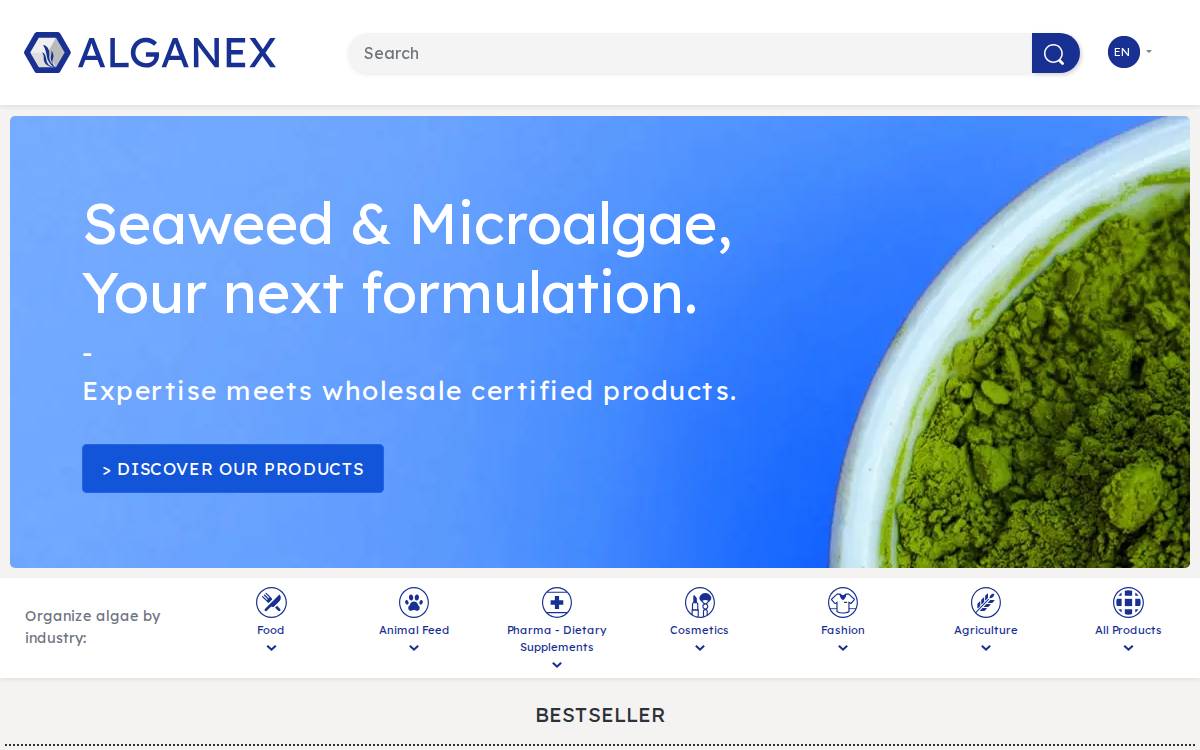 Alganex website preview