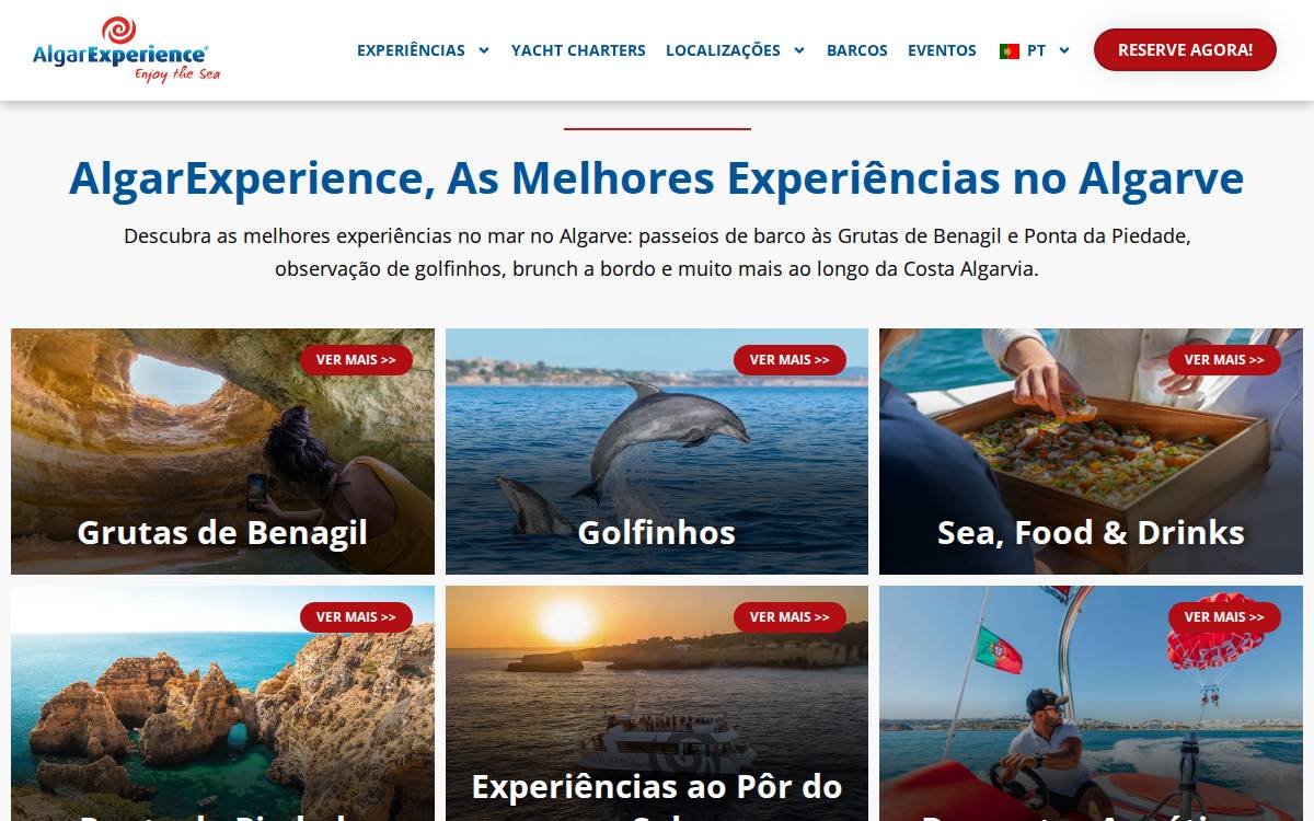 Algarexperience website preview