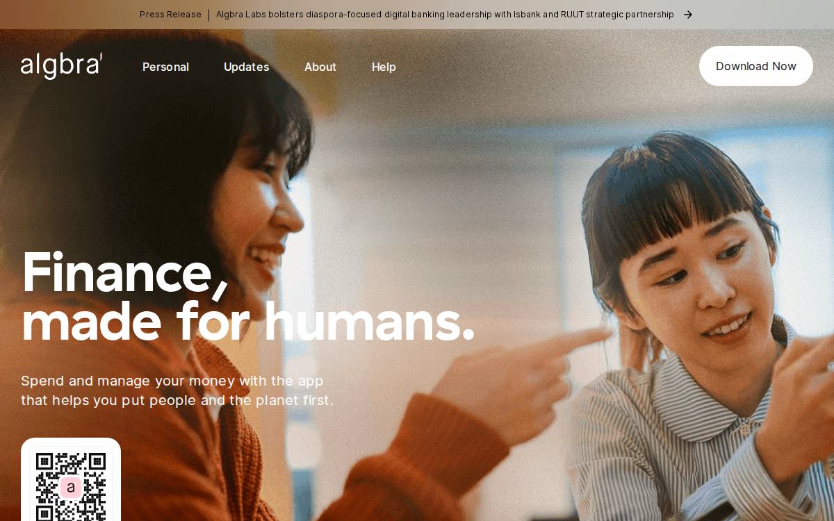 Algbra website preview