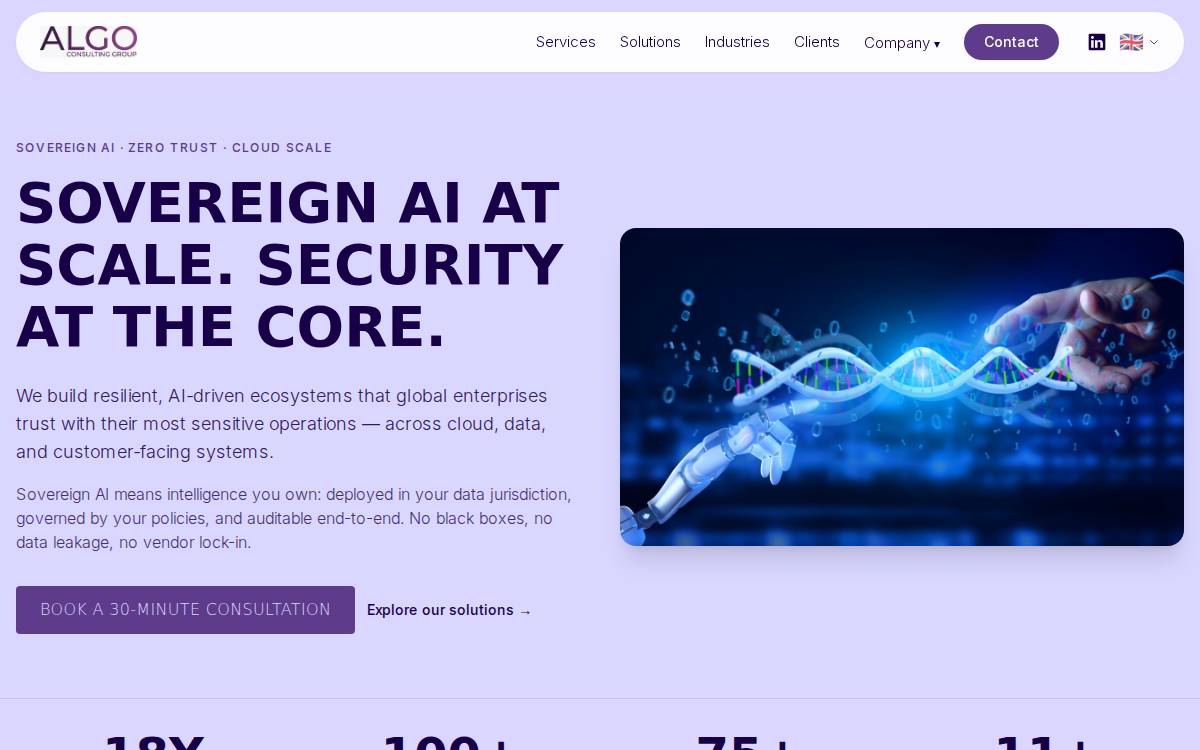 Algoconsulting website preview