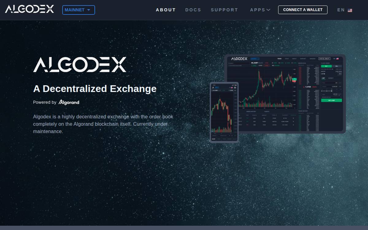 Algodex website preview