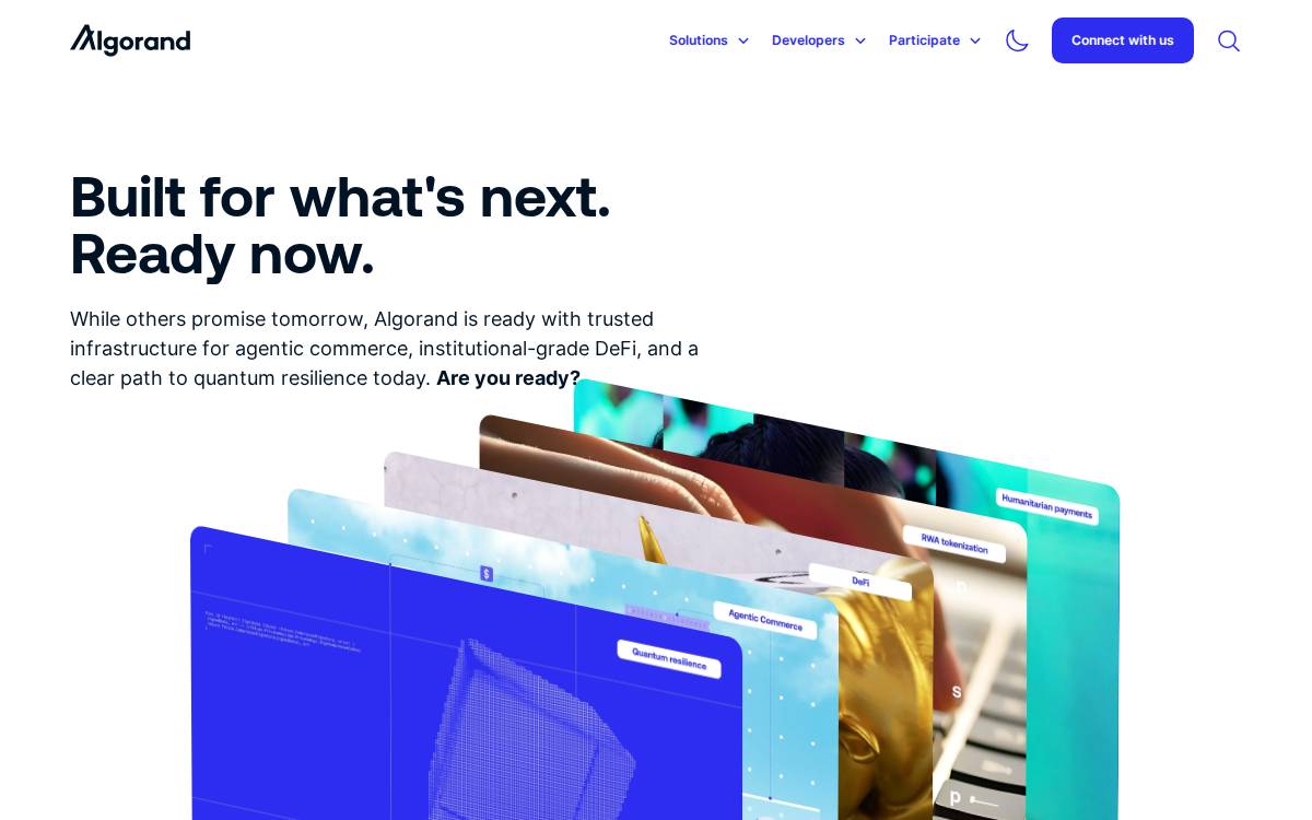 Algorand website preview