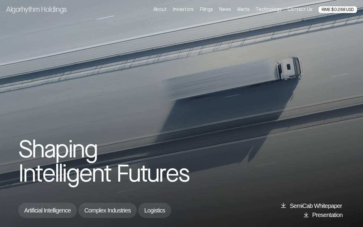 Algorhythm Holdings website preview