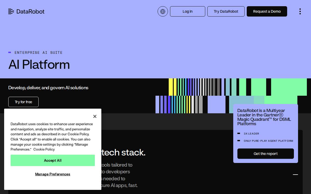 Algorithmia website preview