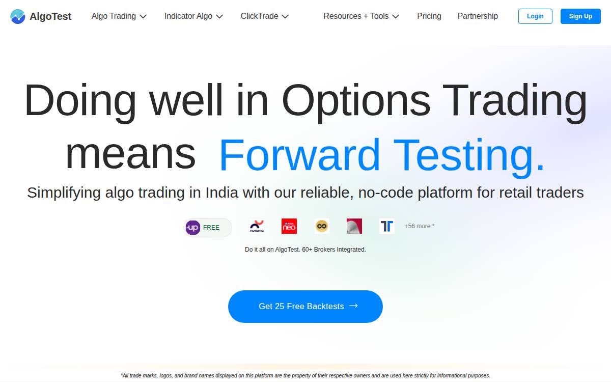 AlgoTest website preview