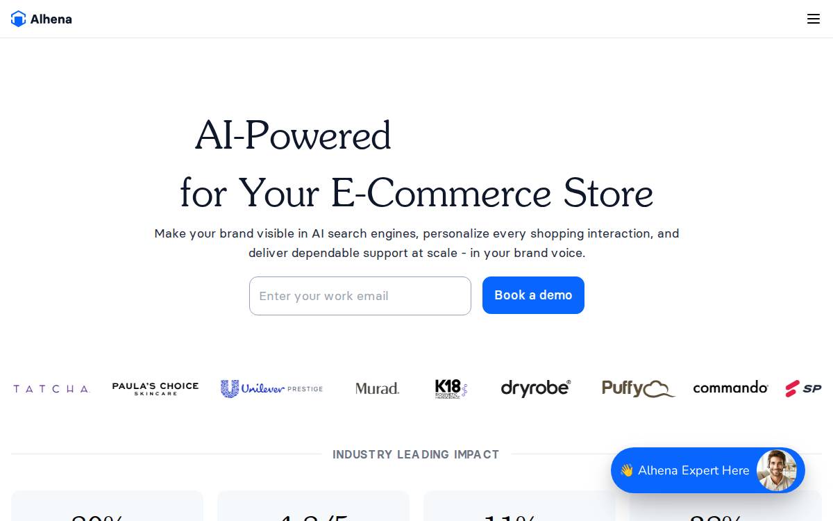 Alhena website preview