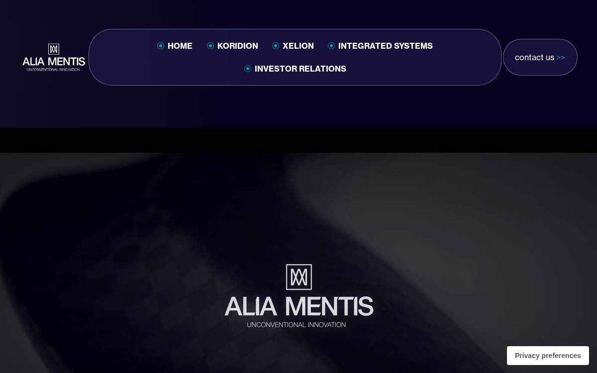 Alia Mentis website preview