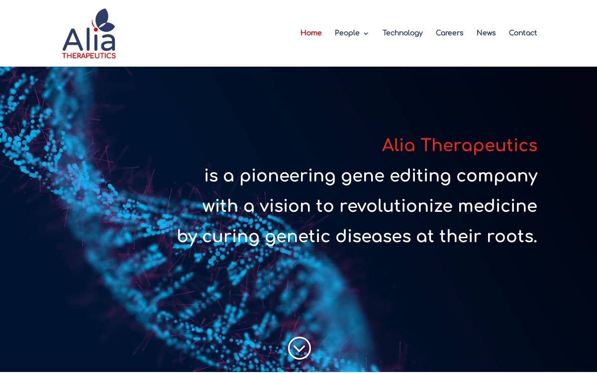 Alia Therapeutics website preview