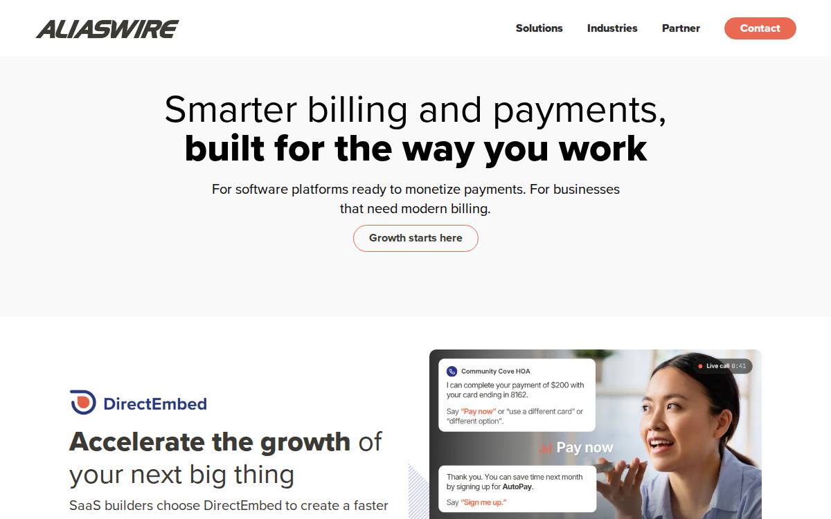 AliasWire website preview