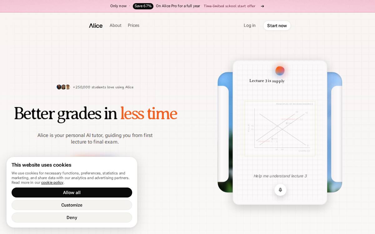 Alice.tech website preview