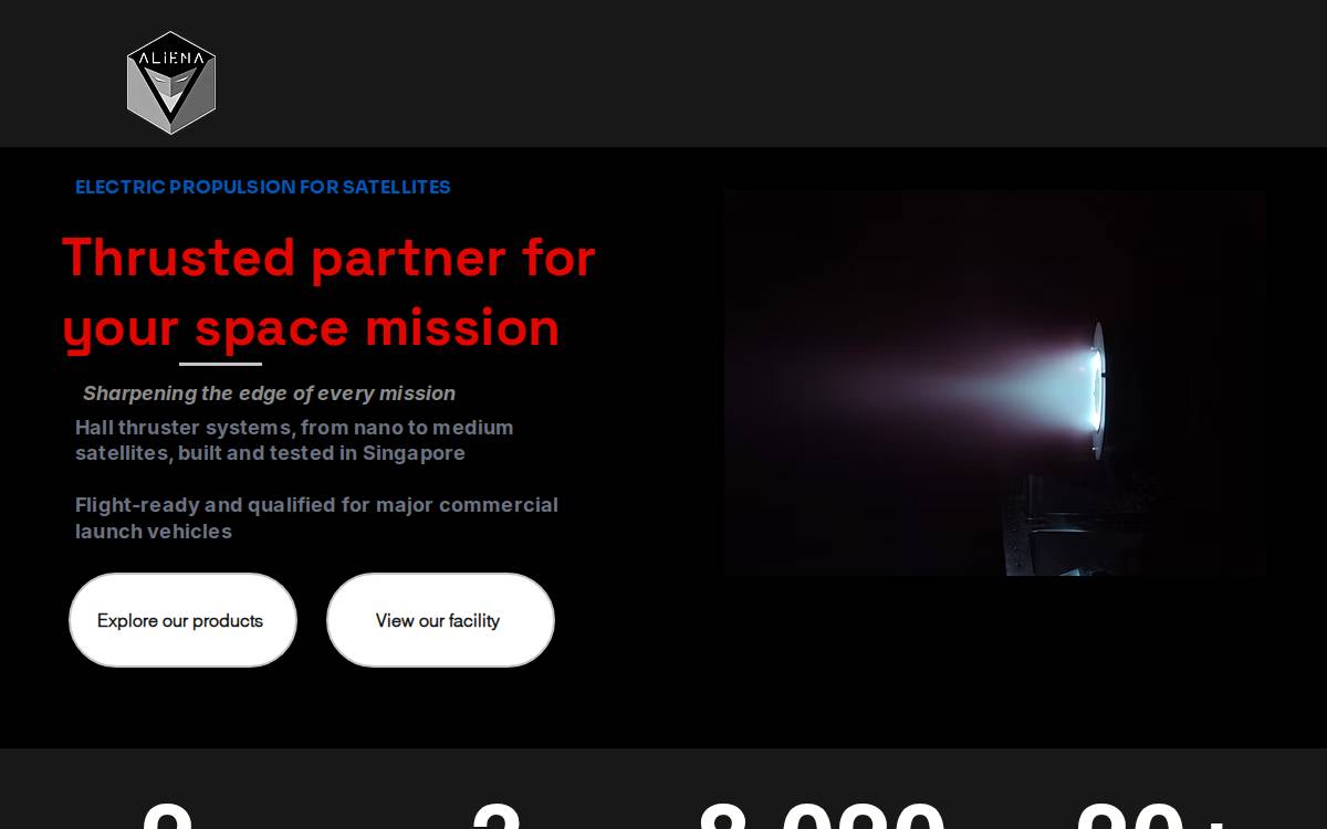 Aliena website preview