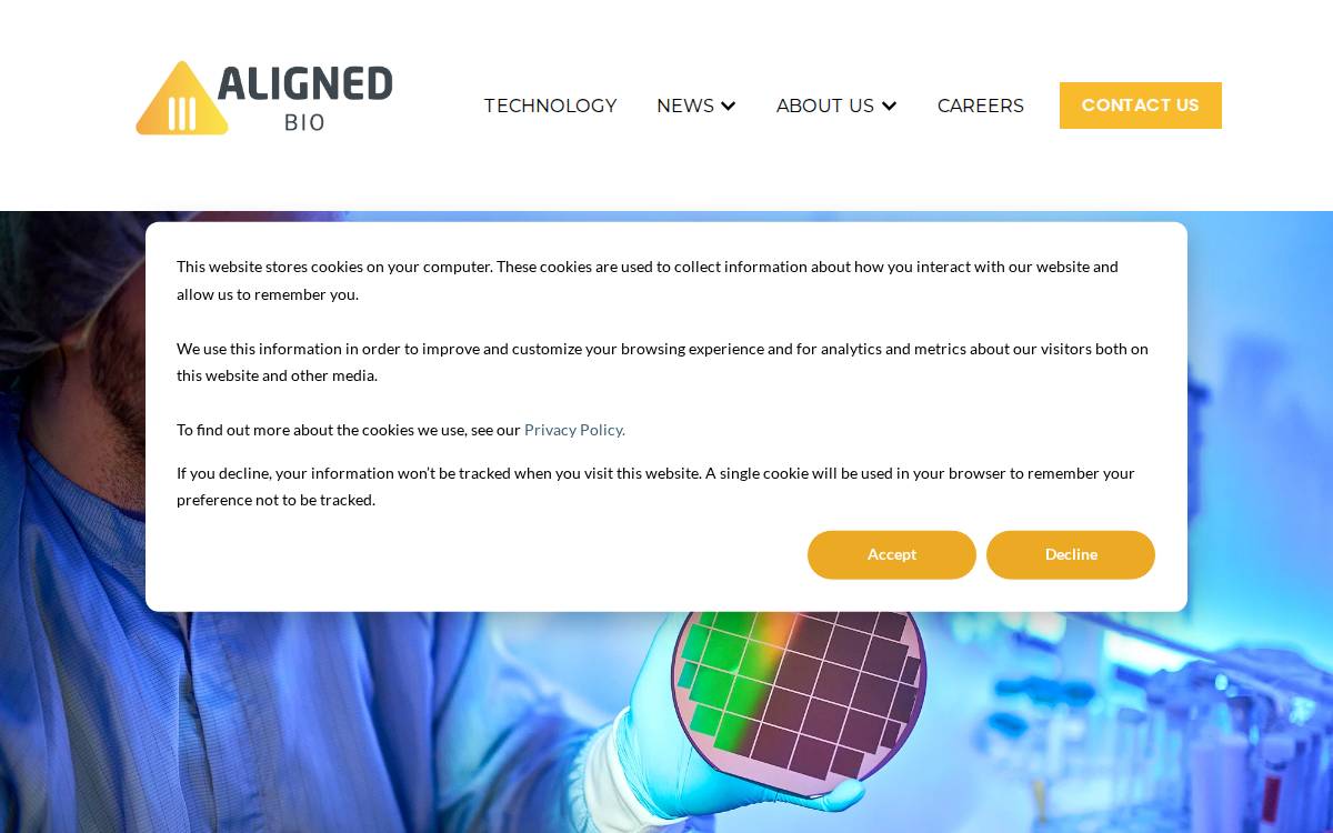Aligned Bio website preview