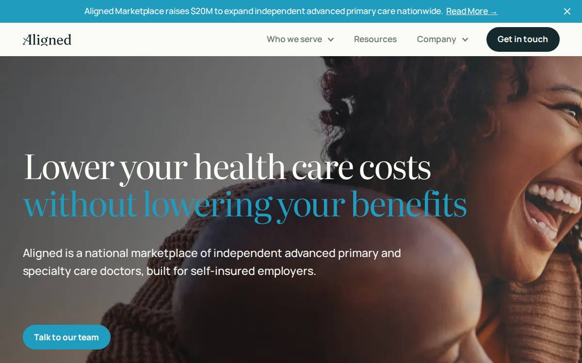 Aligned Marketplace website preview