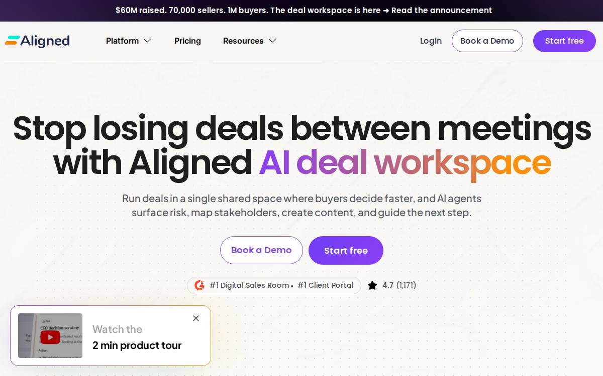 Alignedup website preview