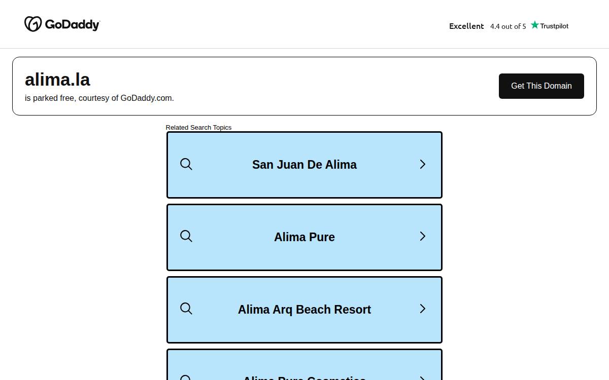 Alima website preview
