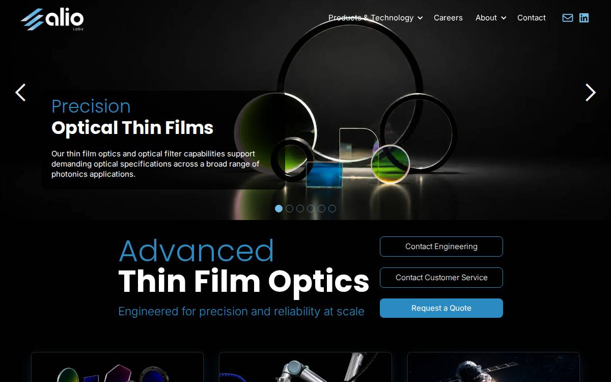 Alio Labs website preview