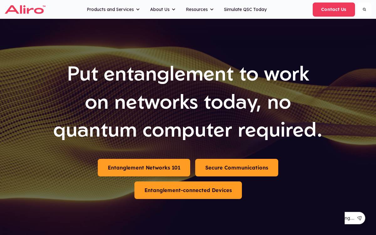 Aliroquantum website preview