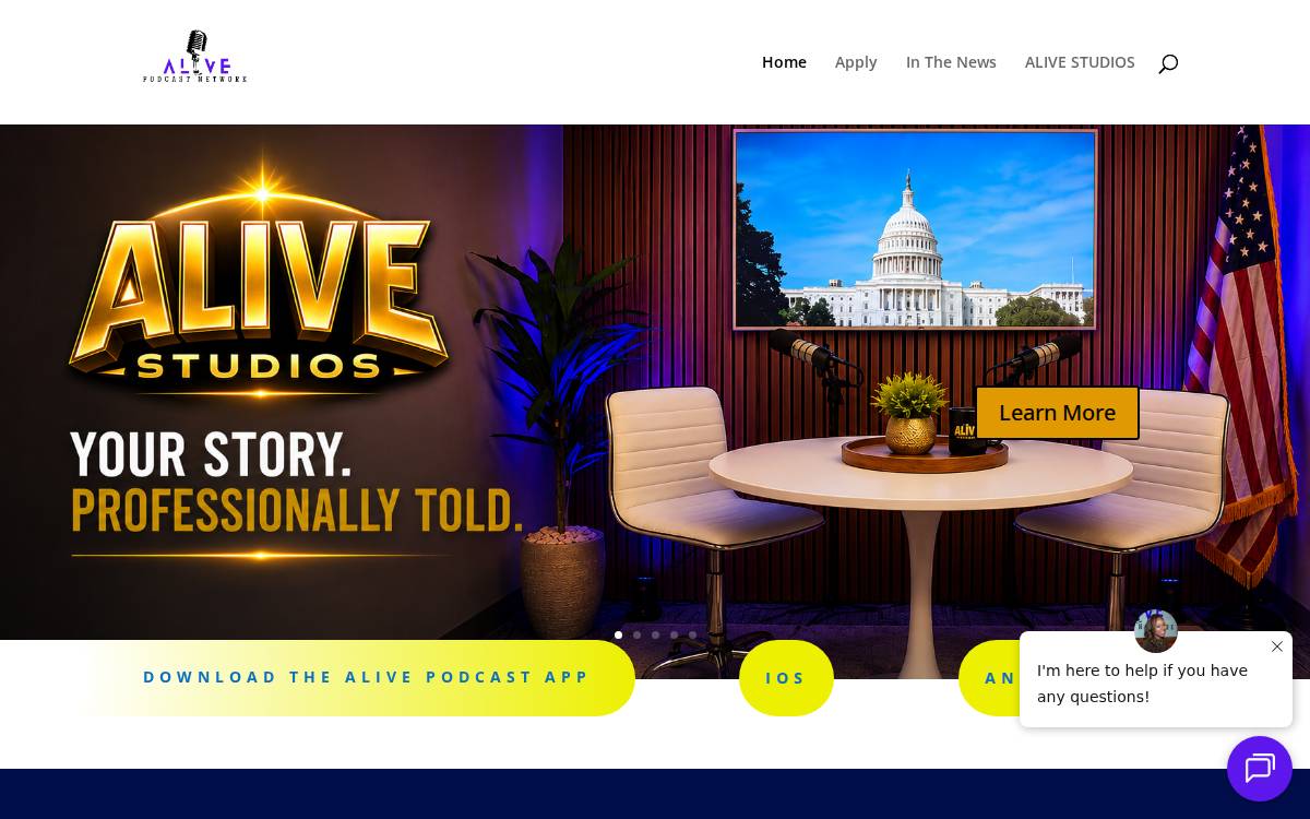 ALIVE Podcast Network website preview