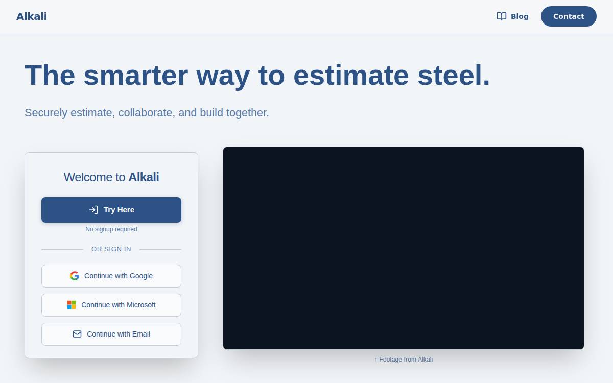 Alkali website preview