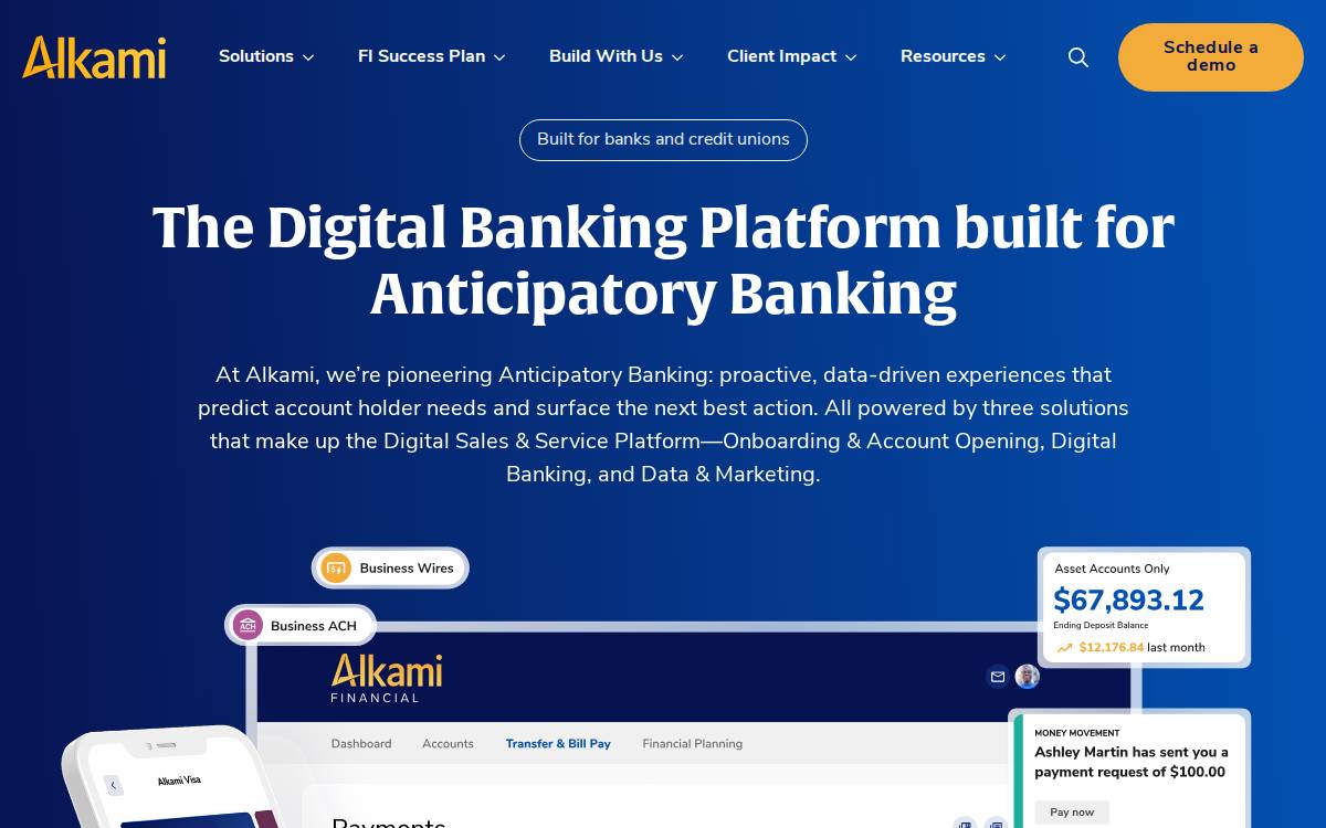 Alkami website preview