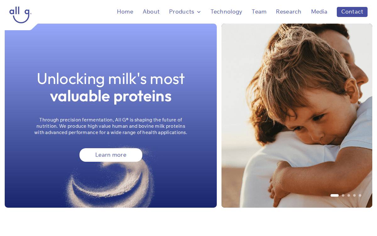 All G website preview