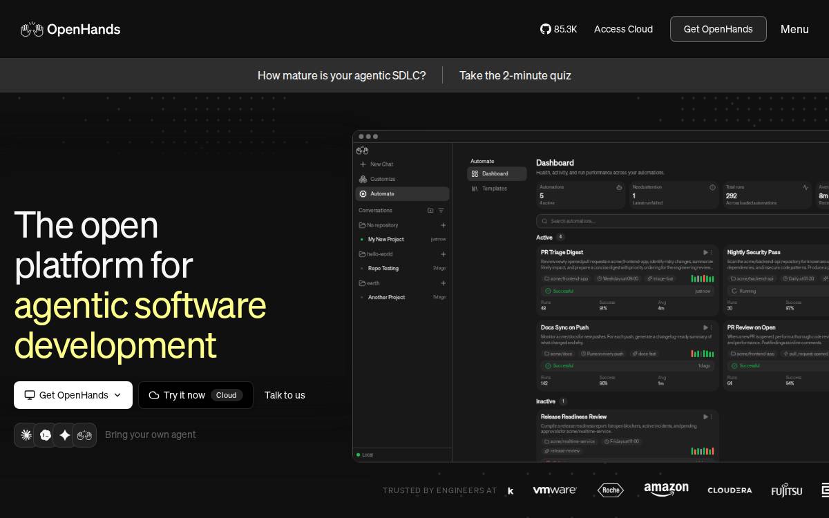 All Hands AI website preview