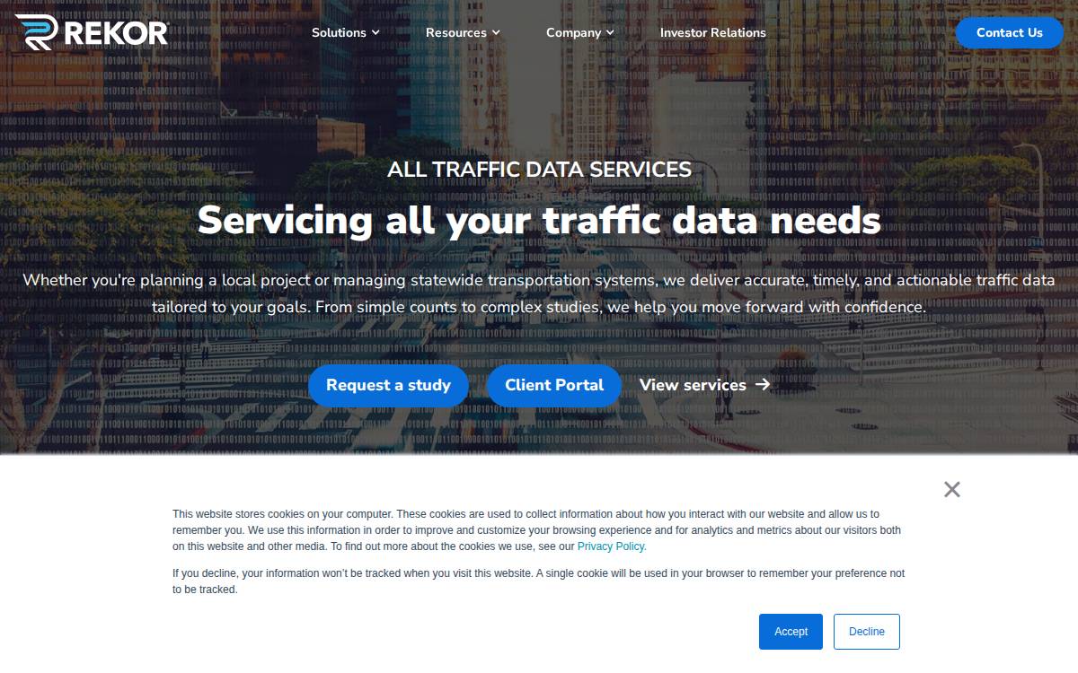 All Traffic Data website preview
