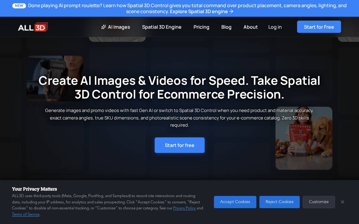 ALL3D website preview