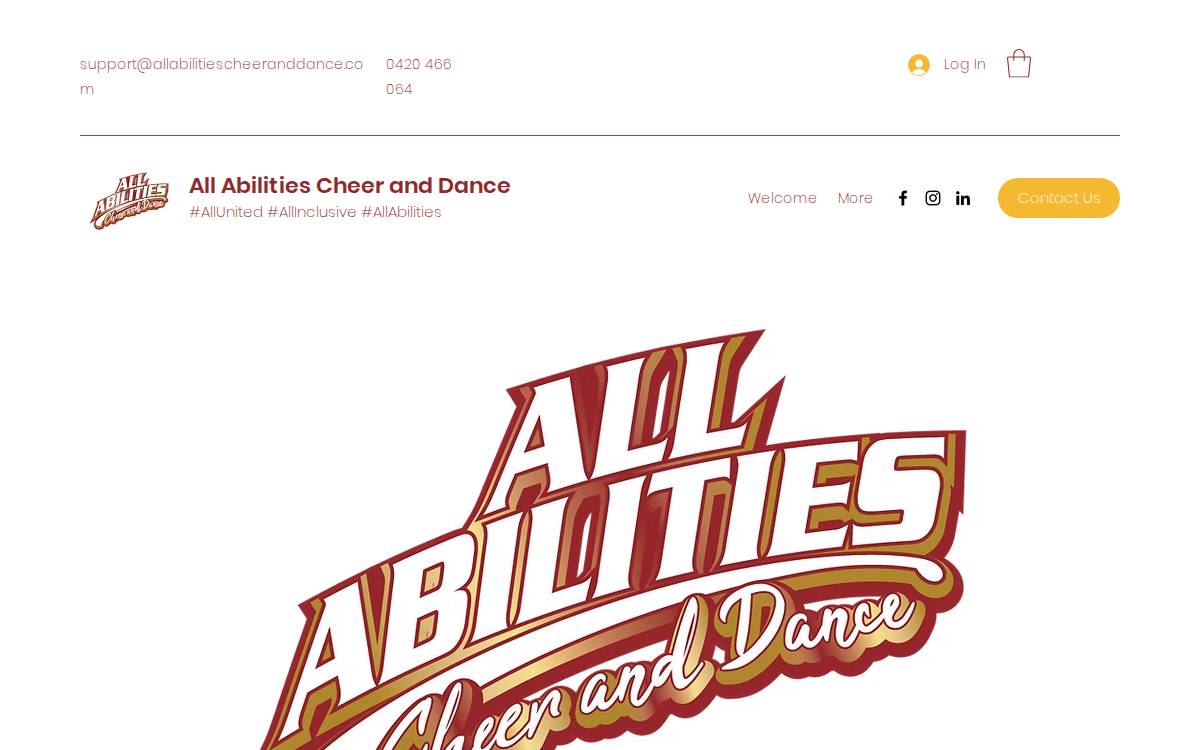 Allabilitiescheeranddance website preview