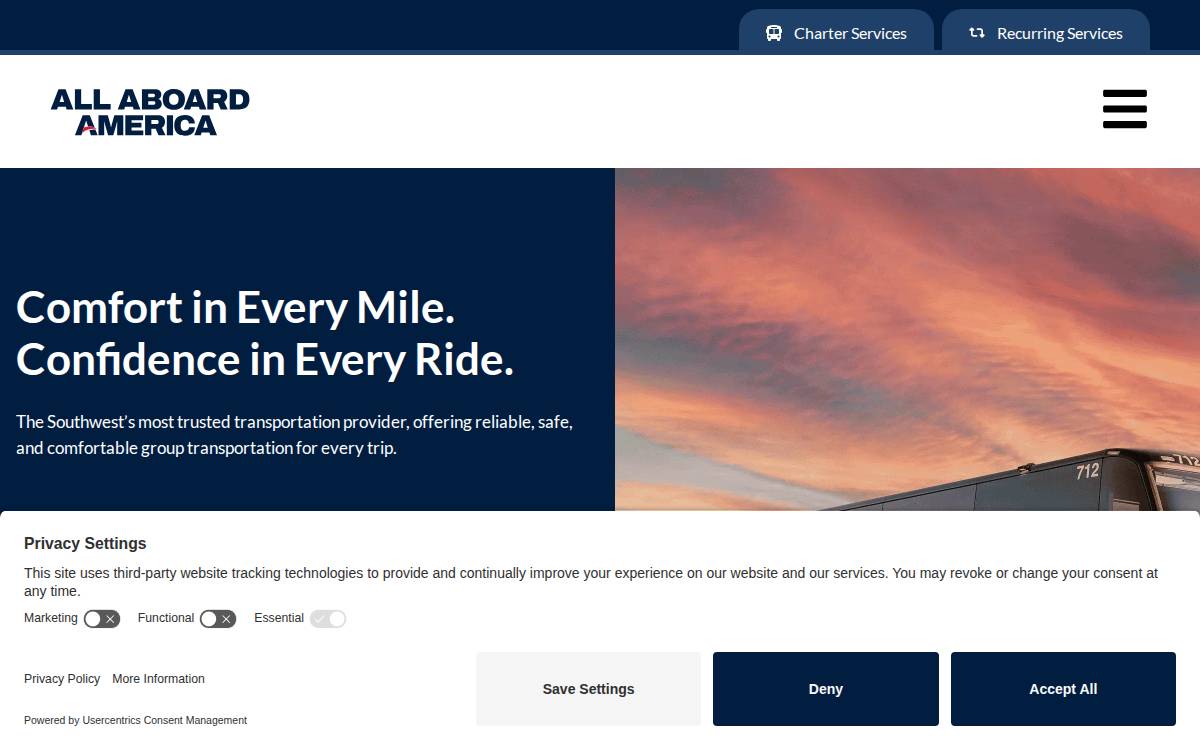 Allaboardamerica website preview