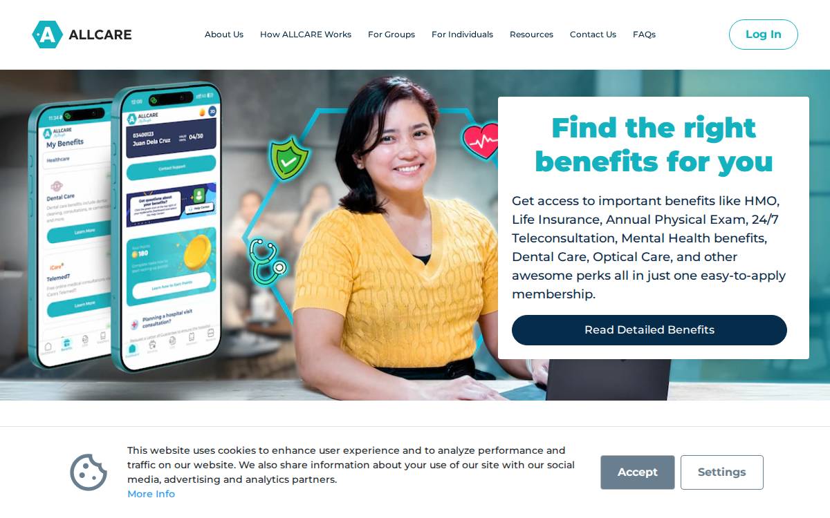 Allcare website preview
