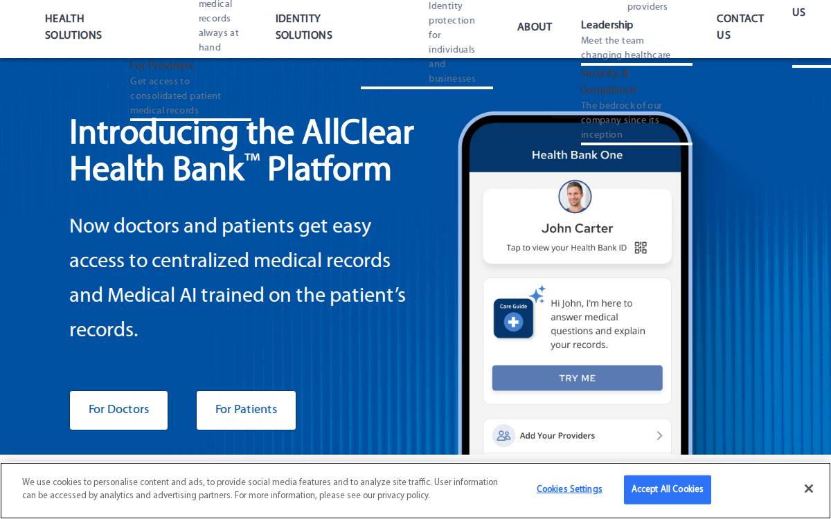 AllClear ID website preview