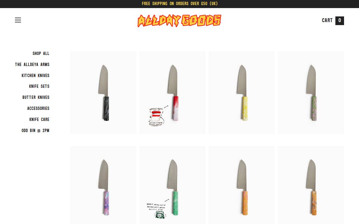Allday Goods website preview