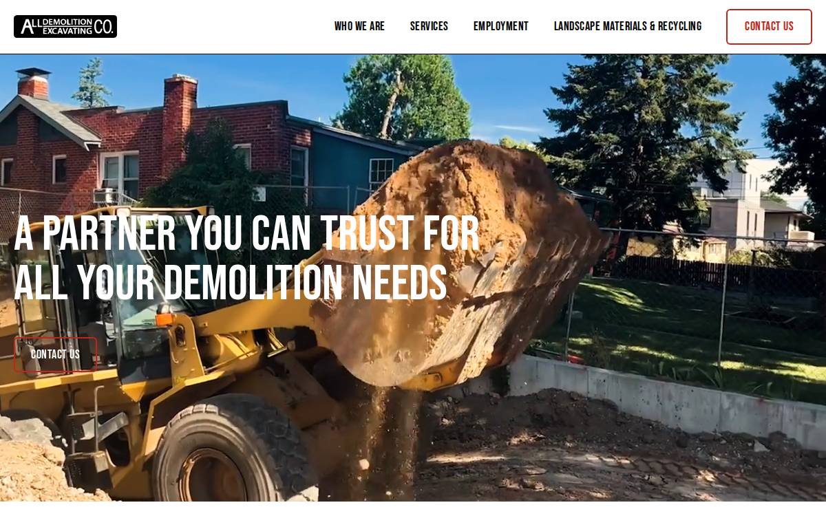 Alldemolitionexcavating website preview