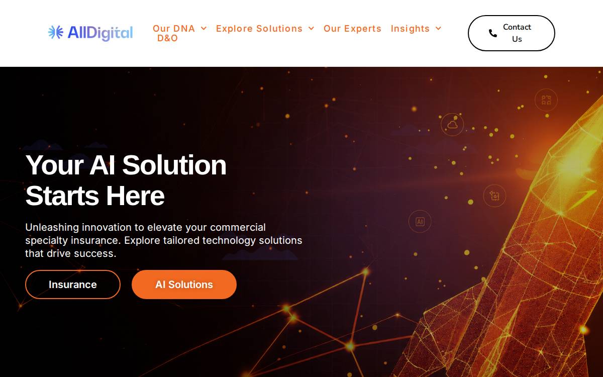AllDigital Specialty website preview