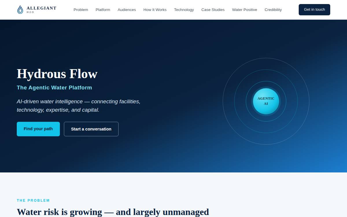 Allegiant H2O website preview